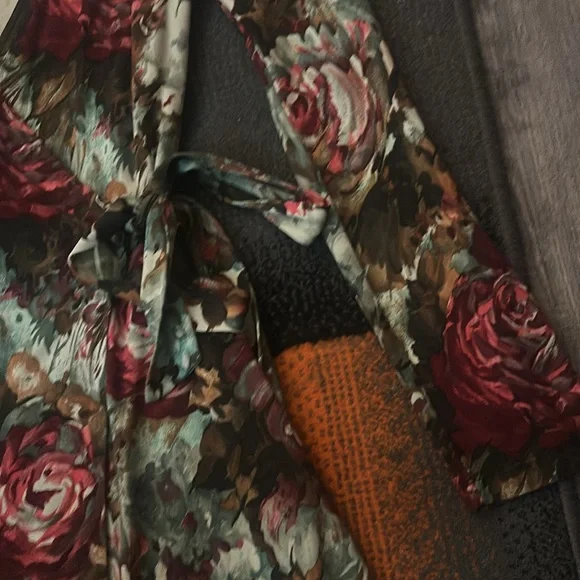 NWO JALOUX /Zalu rayon Wrap around Vintage Gorgeous Dress Size Large See video - Picture 9 of 12